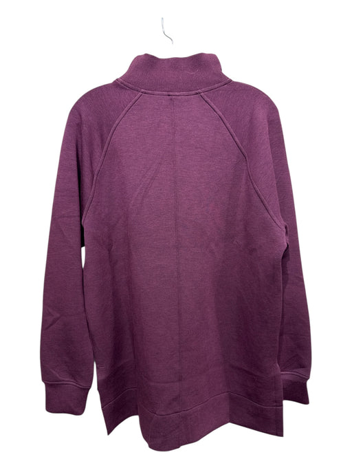 Spanx Size M Burgundy Purple Polyester Blend Heathered High Neck Pullover Jacket Burgundy Purple / M