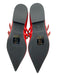 Ganni Shoe Size 40 Red Patent Leather Grommet Detail Buckles Pointed Toe Flats Red / 40