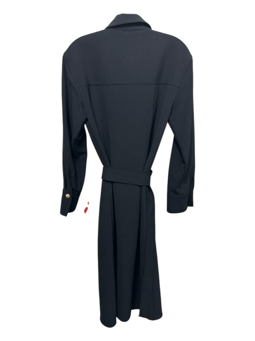 Veronica Beard Size 6 Black Polyester Blend Long Sleeve Gold Button Detail Dress Black / 6