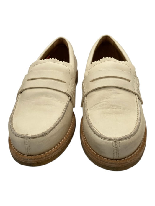 Golden Goose Shoe Size 40 Cream Leather Rubber Sole Scallop Detail loafer Flats Cream / 40