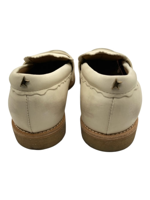 Golden Goose Shoe Size 40 Cream Leather Rubber Sole Scallop Detail loafer Flats Cream / 40