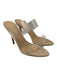 Veronica Beard Shoe Size 8.5 Beige & Clear Suede Vinyl Straps Mule Sandals Beige & Clear / 8.5
