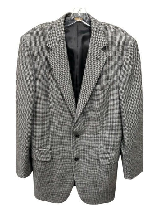 Brooks Brothers Black & White Wool Houndstooth 2 Button Men's Blazer Black & White / 41L