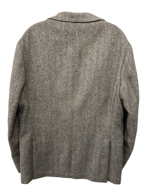 Velasca Tan Wool Herringbone Patch Pocket 3 Button Rolled Men's Blazer Tan / 50