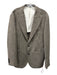 Velasca Tan Wool Herringbone Patch Pocket 3 Button Rolled Men's Blazer Tan / 50