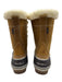 Eddie Bauer Shoe Size 10.5 Brown, Black, & White Leather Shearling Detail Boots Brown, Black, & White / 10.5