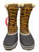 Eddie Bauer Shoe Size 10.5 Brown, Black, & White Leather Shearling Detail Boots Brown, Black, & White / 10.5