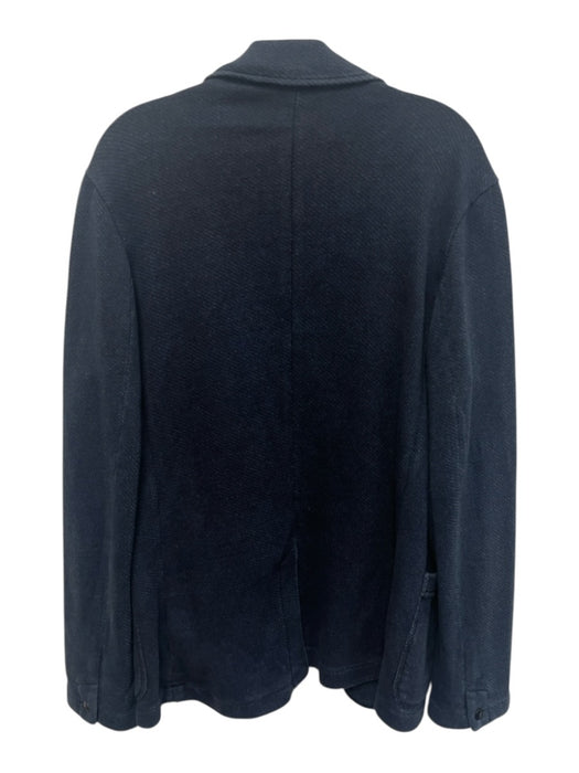 Faherty Dark Blue Cotton Blend Solid 2 Button Men's Blazer Dark Blue / M