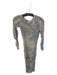 Divided Size S Taupe & Gray Mesh Long Sleeve Gathered Tie Dye Midi Dress Taupe & Gray / S