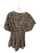 Apiece Apart Size XS Brown & Black Cotton Short Sleeve Animal Print Dress Brown & Black / XS