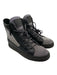 Giuseppe Zanotti Shoe Size 41 Black & Silver Leather Zip Detail Sneakers Black & Silver / 41