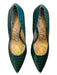 Sam Edelman Shoe Size 8 Dark Green Leather Croc Embossed Stiletto Pumps Dark Green / 8