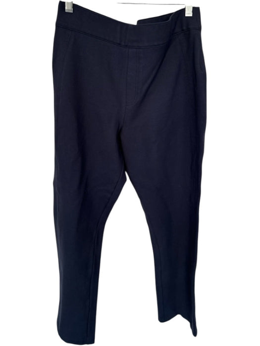 Spanx Size L Navy Rayon Blend Elastic Waist Straight Leg Pants Navy / L