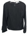 Nellie Partow Size 0 Black Viscose Blend Long Sleeve Darted Cuff Detail Top Black / 0