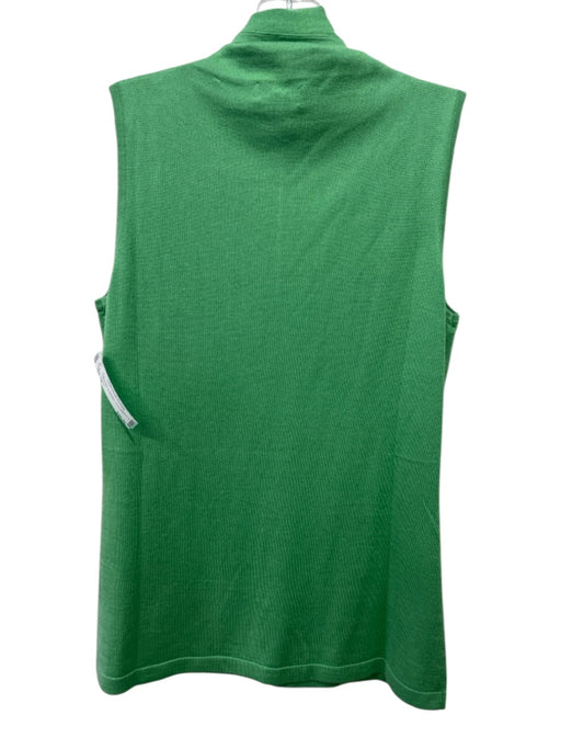 Kinross Size M Light Green Cashmere Sleeveless Turtleneck Top Light Green / M