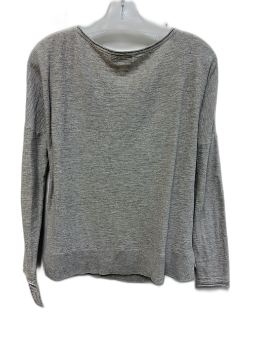Vince Size XS Gray Missing Fabric Tag Knit Heathered Long Sleeve Wide Neck Top Gray / XS