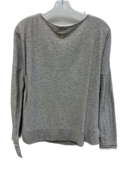 Vince Size XS Gray Missing Fabric Tag Knit Heathered Long Sleeve Wide Neck Top Gray / XS