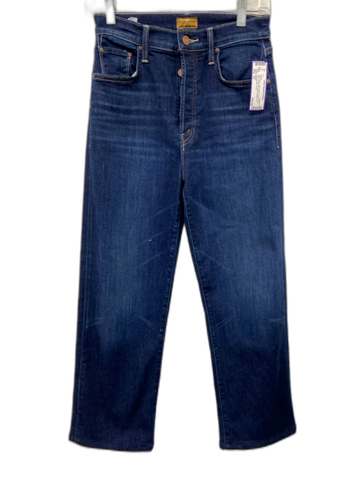 Mother Size 25 Dark Wash Cotton Blend Denim High Waist Button Fly Jeans Dark Wash / 25