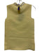 Prada Size 38 Yellow Polyester & Silk Sleeveless Crystal Details Long Top Yellow / 38