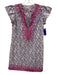 Calypso St. Barth Size XS White, Purple & Pink Cotton Metallic Thread Dress White, Purple & Pink / XS