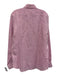 Kiwi Size M Pink Linen Solid Button Up Point Collar Men's Long Sleeve Shirt Pink / M