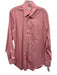Peter Millar Size M Red Cotton Solid Button Up front pocket Long Sleeve Shirt Red / M