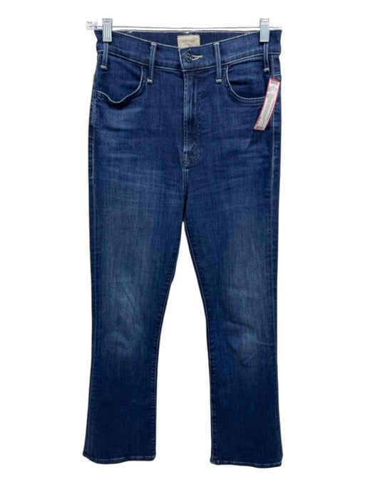 Mother Size 25 Dark Wash Cotton Denim Mid Rise Whiskering Zip & Button Jeans Dark Wash / 25