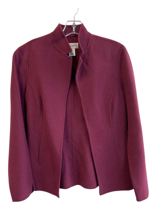 Alfani Size S Red Wool & Nylon Lapel Open Front Slit Pocket Seam Detail Jacket Red / S