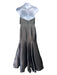 Monique Lhuillier Size 12 Gunmetal Polyester Brocade Strapless bustier Gown Gunmetal / 12