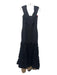 Tadashi Shoji Size 12 Black Polyester Tulle & Lace Off Shoulder Pleat Gown Black / 12