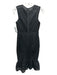 Bardot Size 4/XS Black Polyester Sleeveless Perforated Overlay Paneled Dress Black / 4/XS
