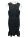 Bardot Size 4/XS Black Polyester Sleeveless Perforated Overlay Paneled Dress Black / 4/XS