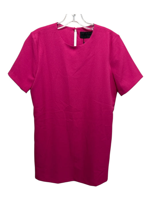 Blaque Label Size XS Hot pink Polyester Short Sleeve Solid Keyhole Back Dress Hot pink / XS