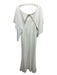 Pasduchas Size 8 White Synthetic Sleeveless Solid Drape Detail Maxi Dress White / 8