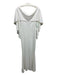 Pasduchas Size 8 White Synthetic Sleeveless Solid Drape Detail Maxi Dress White / 8