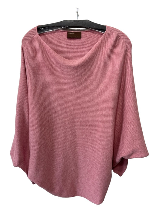 Kerisma Size S/M Pink Modal Blend Wide Neck Bat Wing Curved Hem Ribbed Top Pink / S/M