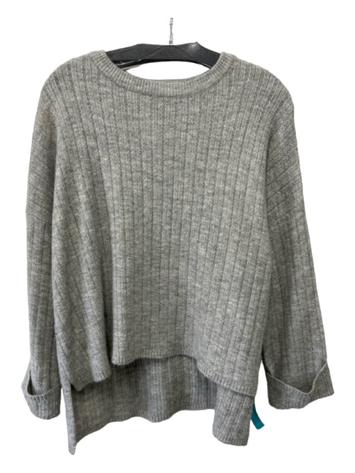 Kerisma Size M/L Gray Acrylic Blend Rib Knit Round Neck Long Sleeve Sweater Gray / M/L