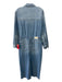 Pistola Size S Light Wash Cotton Denim Button Up Front Slit Midi Dress Light Wash / S