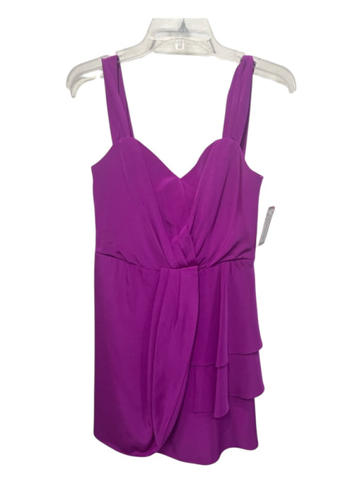 Temperley Size 8 Fuschia Pink Silk Sleeveless Pleated Back Zip Above Knee Dress Fuschia Pink / 8