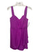 Temperley Size 8 Fuschia Pink Silk Sleeveless Pleated Back Zip Above Knee Dress Fuschia Pink / 8