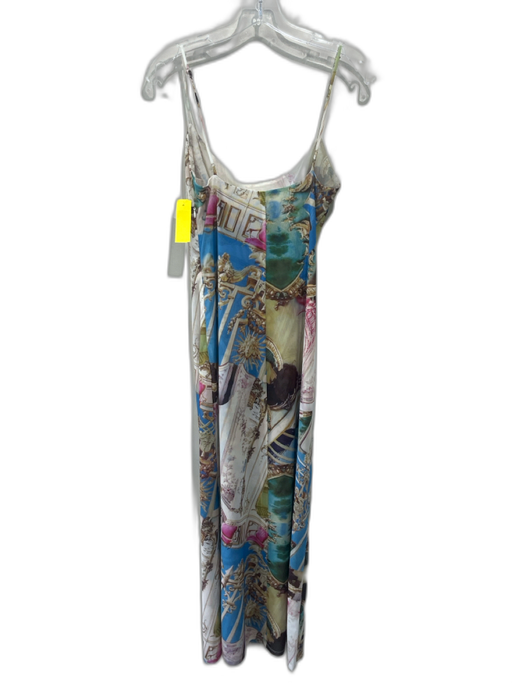 Miaou Size M Multi Polyester Blend Mesh City Scape Spaghetti Strap Dress Multi / M