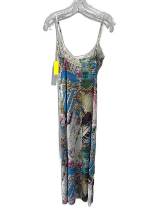 Miaou Size M Multi Polyester Blend Mesh City Scape Spaghetti Strap Dress Multi / M