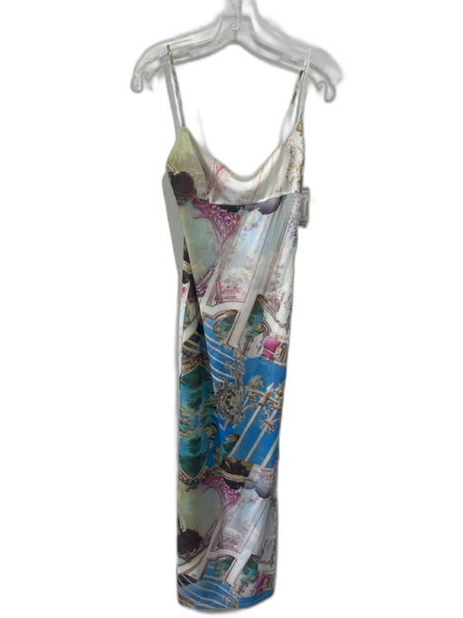 Miaou Size M Multi Polyester Blend Mesh City Scape Spaghetti Strap Dress Multi / M