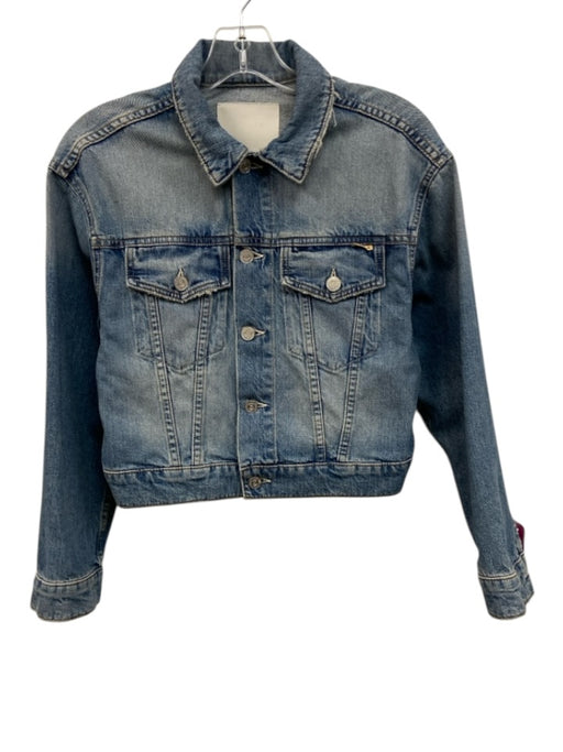 Mother Superior Size S Light Wash Cotton Long Sleeve Button Up Denim Jacket Light Wash / S