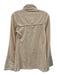 Pilcro Size S Beige Polyester Blend Ribbed Knit Button Down Collar Top Beige / S
