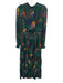 Jade Melody Tam Size M Green, Blue, Multi Polyester Shirred Waist Abstract Dress Green, Blue, Multi / M