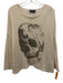 Wooden Ships Size XS Cream & Gray Acrylic & Wool Blend Mohair Skull Sweater Cream & Gray / XS