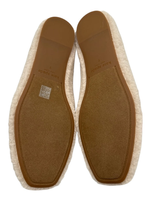 Kate Spade Shoe Size 9 Cream & Brown Leather Lined Faux Shearling Flats Cream & Brown / 9