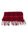 Burberry Red & Black Cashmere Novacheck Fringe scarf Red & Black