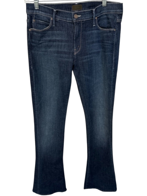 Mother Size 30 Dark Wash Cotton Blend Low Rise Flare Jeans Dark Wash / 30